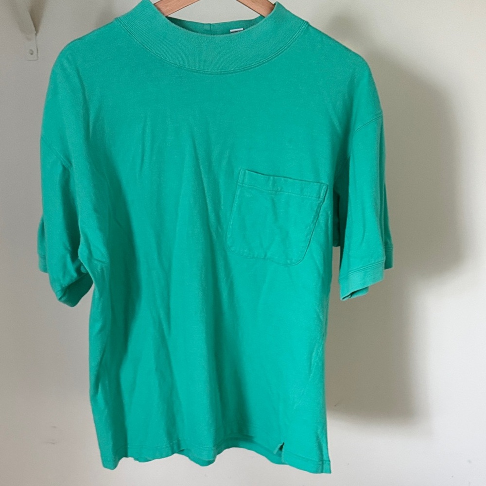 GAP Short-Sleeve Crewneck T-Shirt in Teal